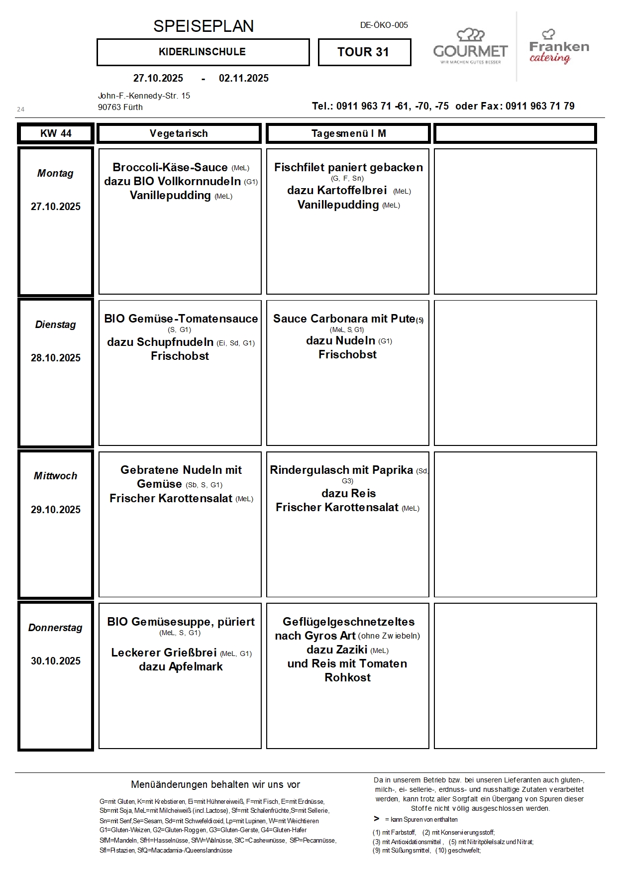 Speiseplan KW 2025 44 LADR1650